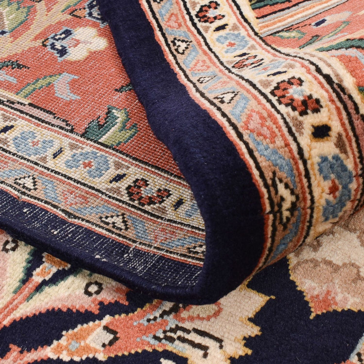 Perski dywan - Ghom - Królewski - 270 x 157 cm - ciemnoniebieski