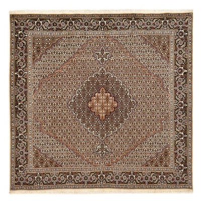 Dywan perski - Tabriz - Królewski kwadratowy  - 202 x 202 cm - brązowy