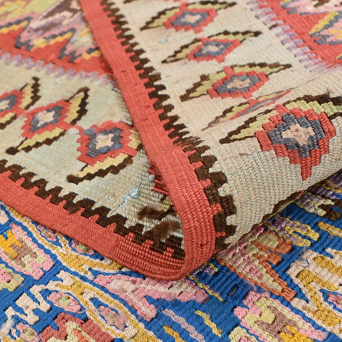 Dywan Kelim - Orientalny - 258 x 160 cm - jasna czerwień