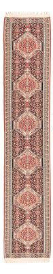 Biegacz Dywan Kelim - Orientalny - 395 x 85 cm - ciemny beż