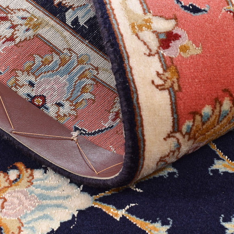 Biegacz Dywan perski - Tabriz - Królewski - 189 x 74 cm - ciemnoniebieski