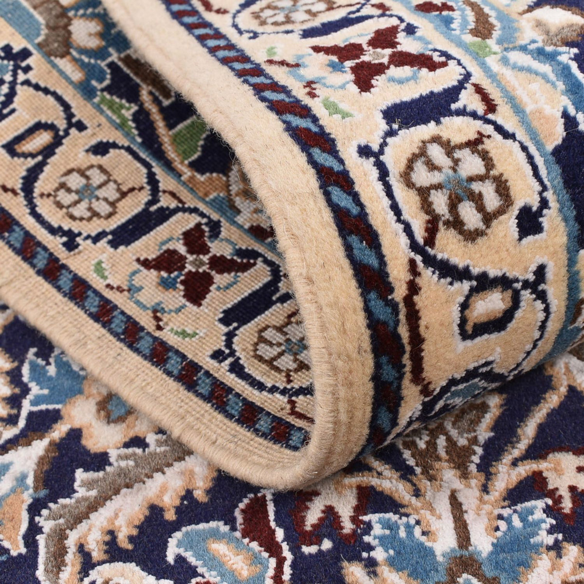 Biegacz Dywan perski - Nain - Królewski - 194 x 59 cm - niebieski