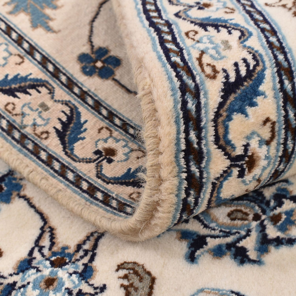 Biegacz Dywan perski - Nain - Królewski - 194 x 61 cm - kremowy