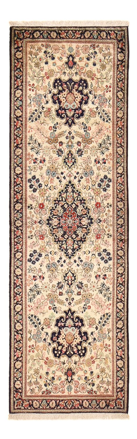 Biegacz Jedwabny dywan - Ghom Silk - Premium - 222 x 69 cm - kremowy