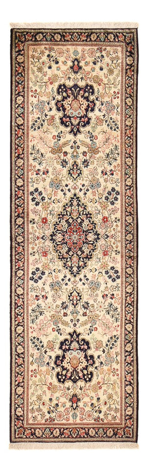 Biegacz Jedwabny dywan - Ghom Silk - Premium - 222 x 69 cm - kremowy