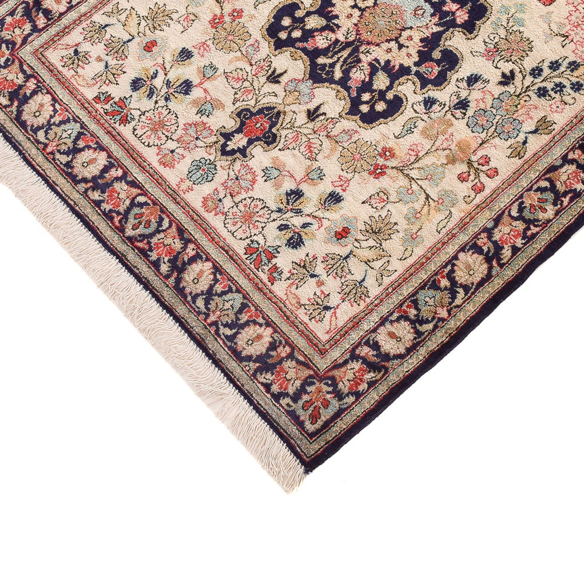Biegacz Jedwabny dywan - Ghom Silk - Premium - 222 x 69 cm - kremowy