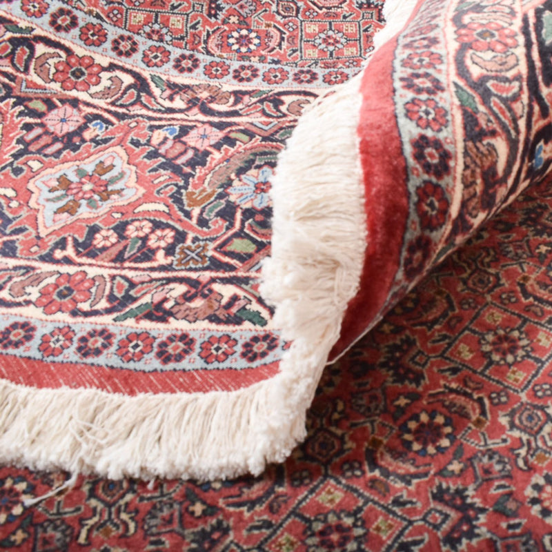 Dywan perski - Bijar okrągły  - 255 x 255 cm - jasna czerwień