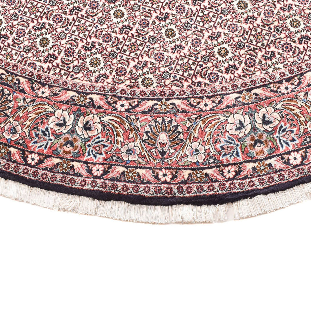 Dywan perski - Bijar okrągły  - 250 x 250 cm - jasnoszary