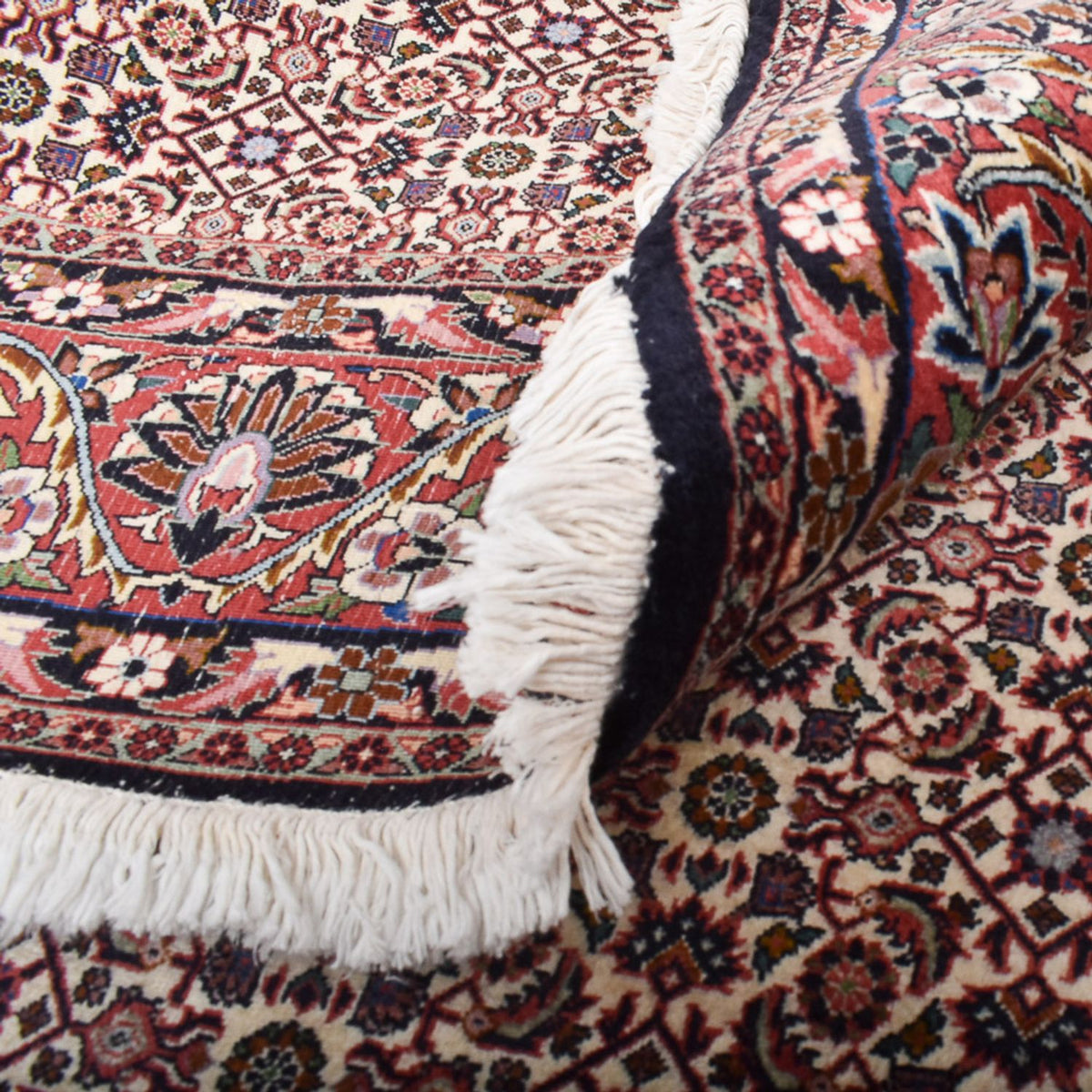 Dywan perski - Bijar okrągły  - 250 x 250 cm - jasnoszary