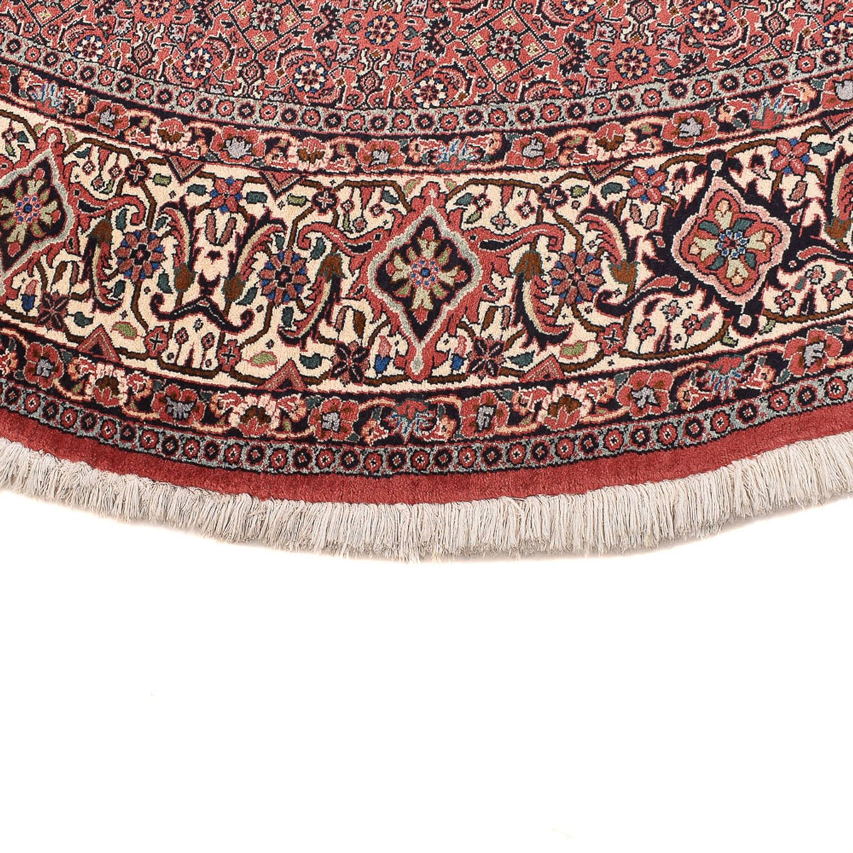 Dywan perski - Bijar okrągły  - 300 x 300 cm - bordowa czerwień