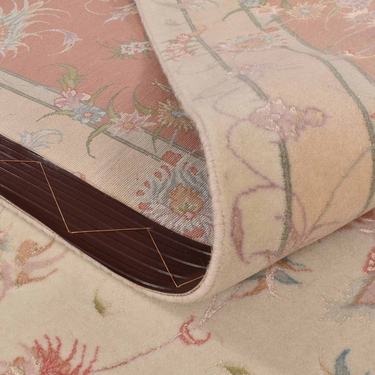 Dywan perski - Tabriz - Królewski kwadratowy  - 245 x 245 cm - jasny beż