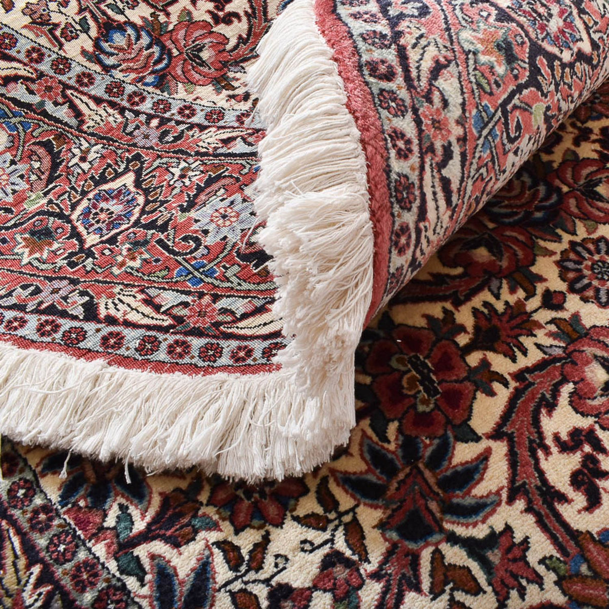 Dywan perski - Bijar okrągły  - 245 x 245 cm - rdza