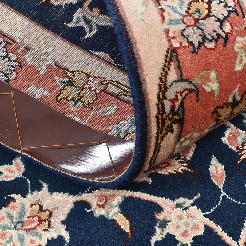 Biegacz Dywan perski - Tabriz - Królewski - 191 x 78 cm - ciemnoniebieski