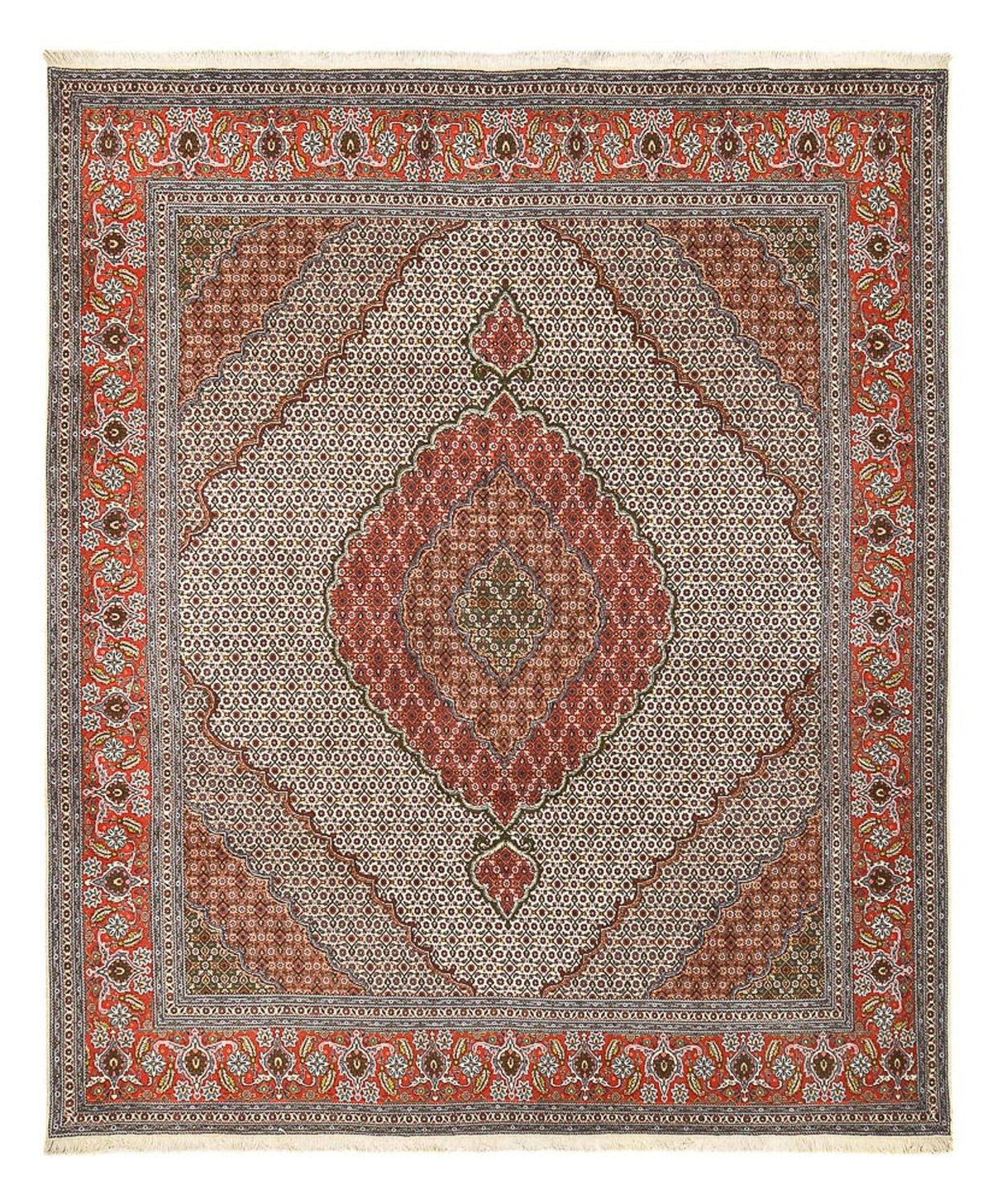 Dywan perski - Tabriz - Królewski - 310 x 258 cm - rdza