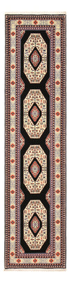 Biegacz Dywan perski - Tabriz - Premium - 305 x 75 cm - ciemnoniebieski