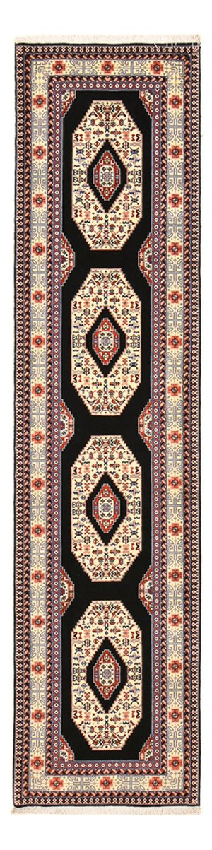 Biegacz Dywan perski - Tabriz - Premium - 305 x 75 cm - ciemnoniebieski