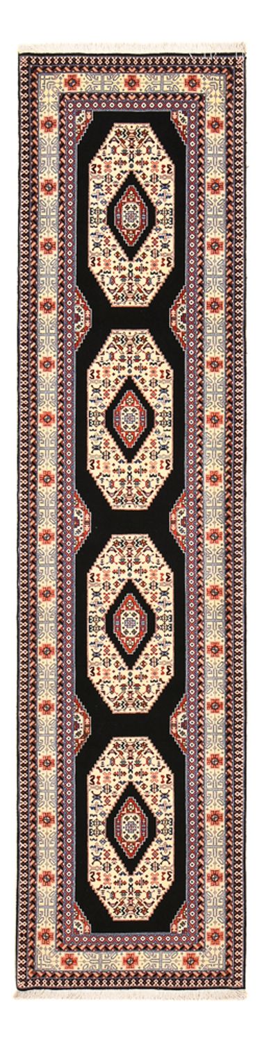 Biegacz Dywan perski - Tabriz - Premium - 305 x 75 cm - ciemnoniebieski
