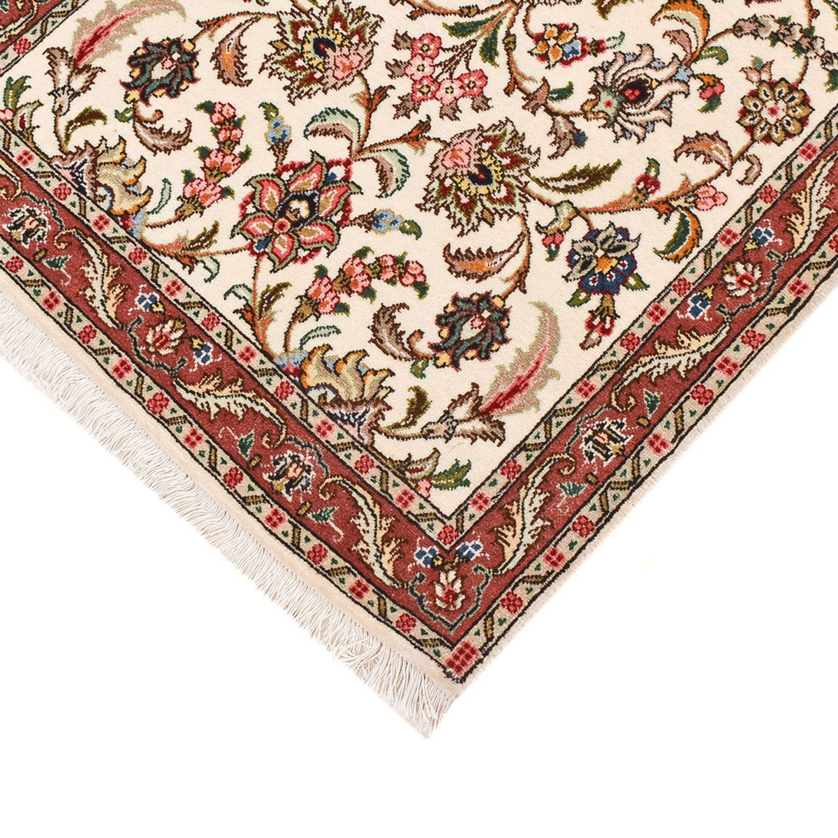 Biegacz Dywan perski - Tabriz - Premium - 255 x 70 cm - piaskowy