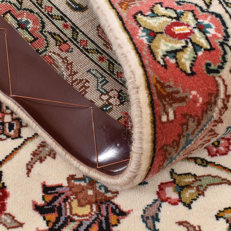 Biegacz Dywan perski - Tabriz - Królewski - 202 x 71 cm - kremowy