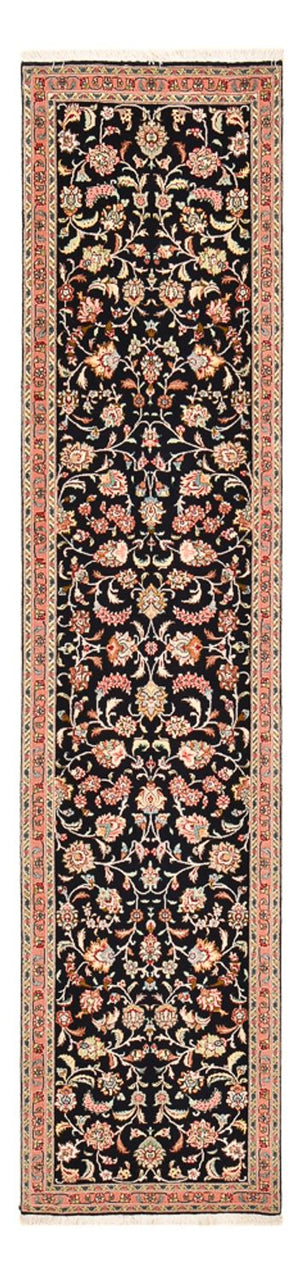 Biegacz Dywan perski - Tabriz - Premium - 290 x 69 cm - ciemnoniebieski