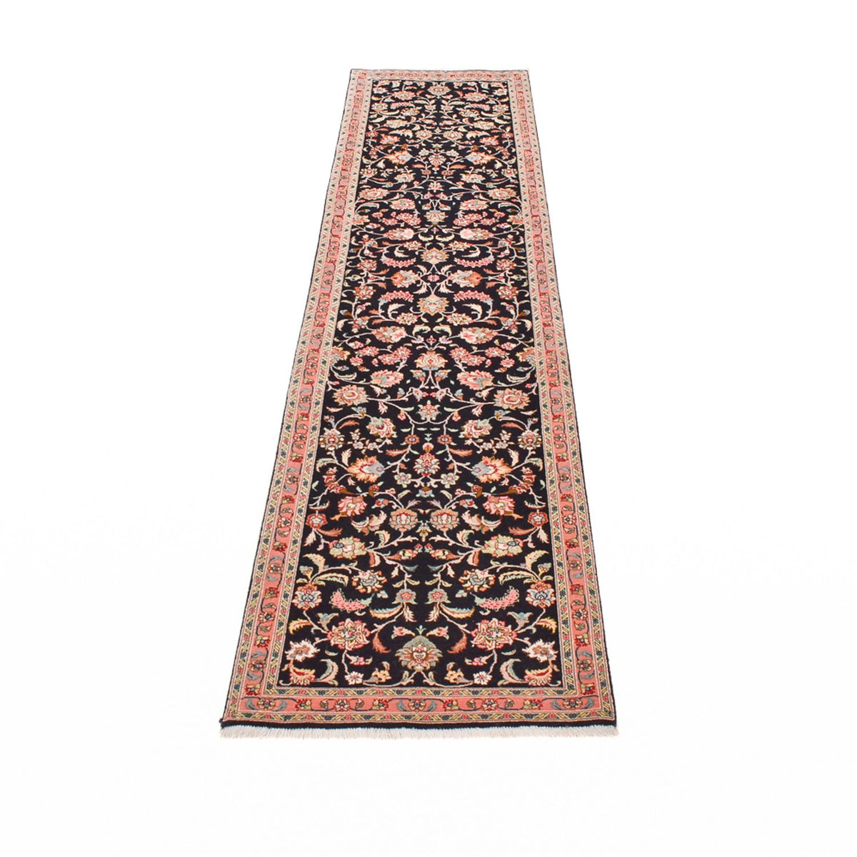 Biegacz Dywan perski - Tabriz - Premium - 290 x 69 cm - ciemnoniebieski