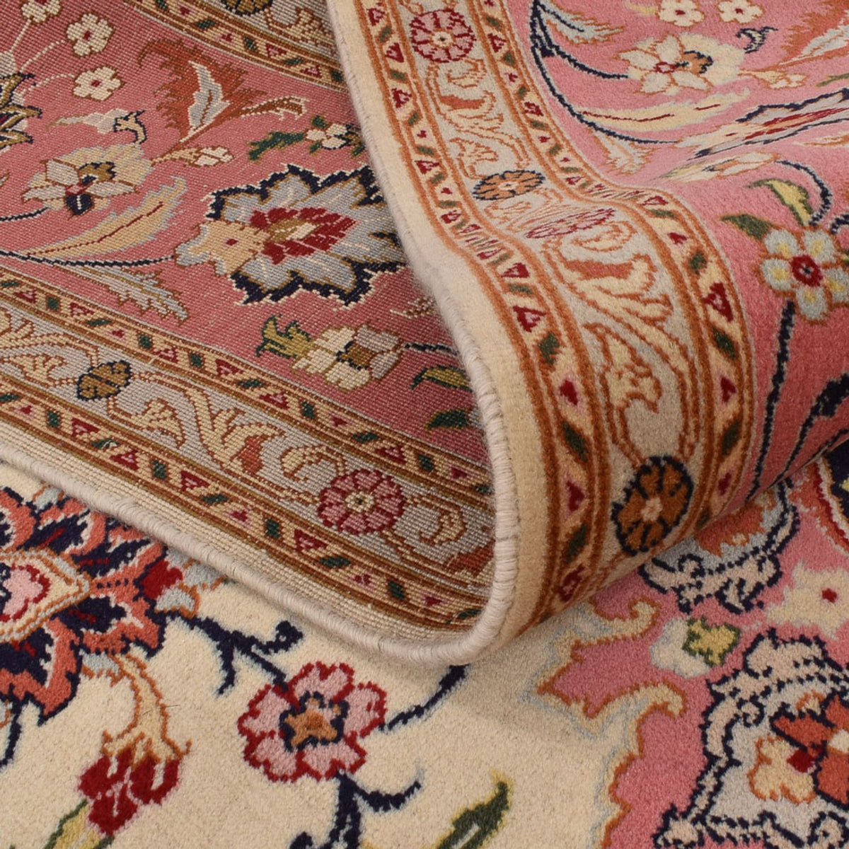 Dywan perski - Tabriz - Królewski - 276 x 254 cm - piaskowy