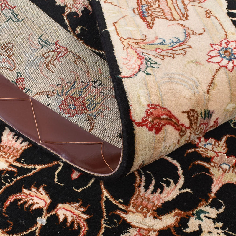 Biegacz Dywan perski - Tabriz - Królewski - 204 x 100 cm - ciemnoniebieski