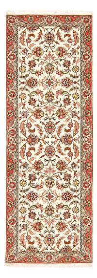Biegacz Dywan perski - Tabriz - Królewski - 202 x 69 cm - kremowy