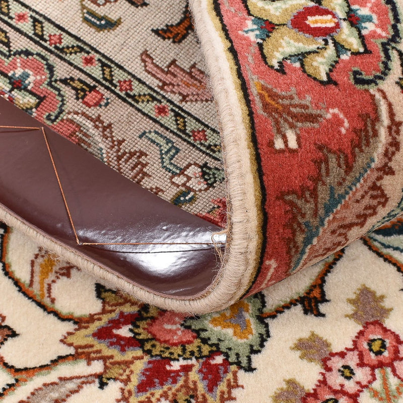 Biegacz Dywan perski - Tabriz - Królewski - 202 x 69 cm - kremowy