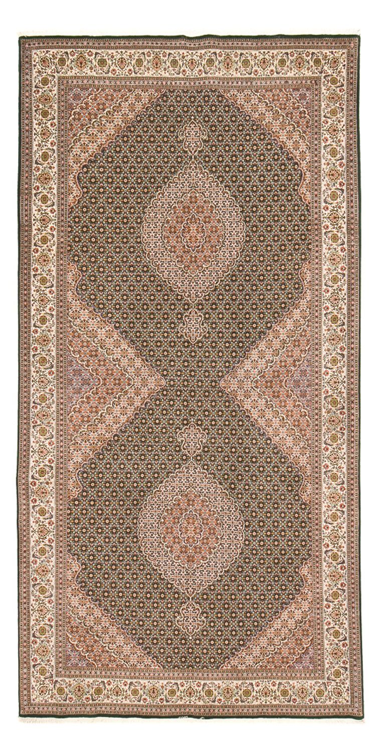 Biegacz Dywan perski - Tabriz - Premium - 404 x 203 cm - piaskowy