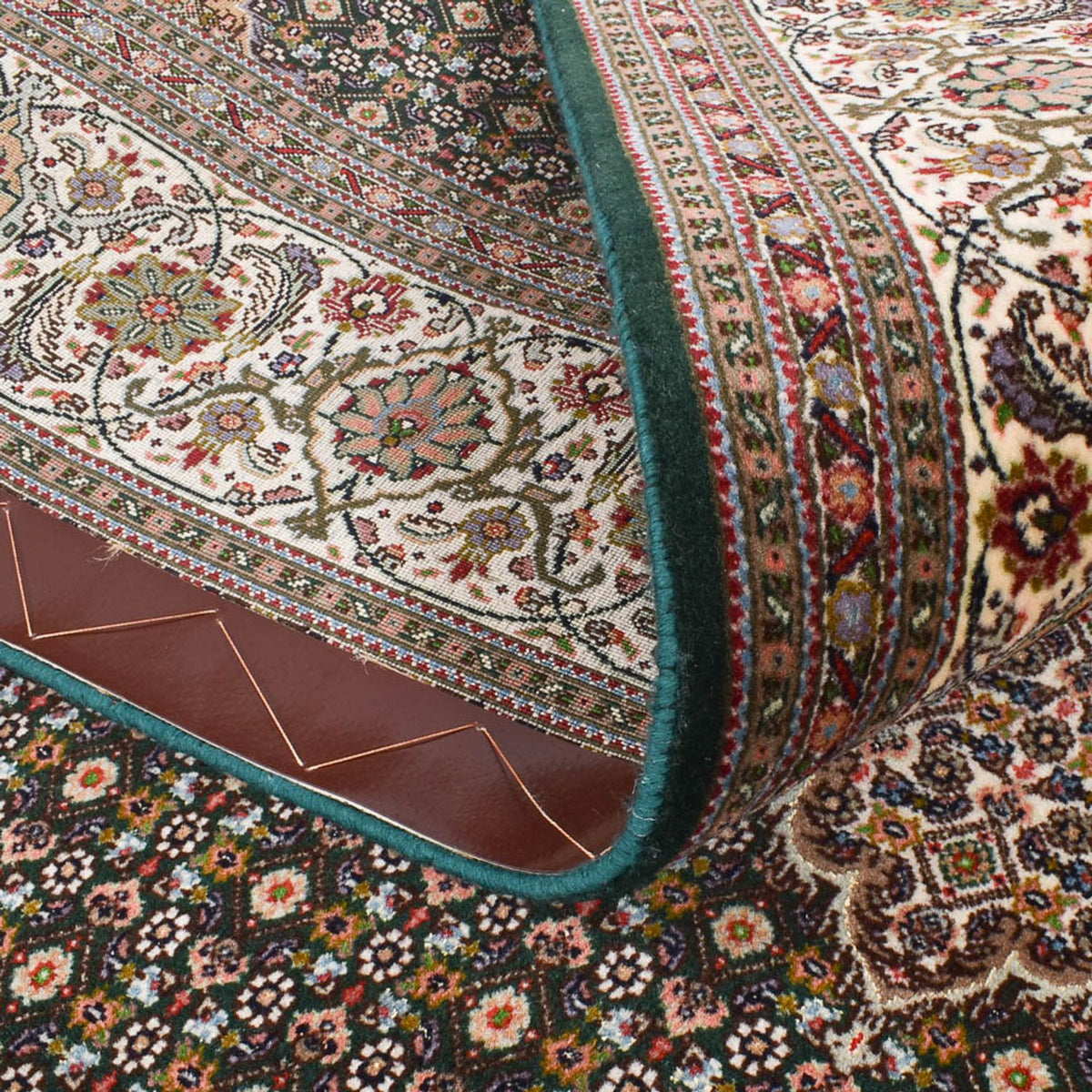 Biegacz Dywan perski - Tabriz - Premium - 404 x 203 cm - piaskowy