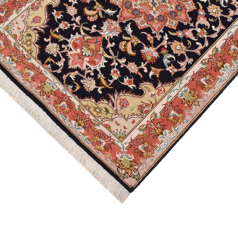 Biegacz Dywan perski - Tabriz - Premium - 308 x 74 cm - ciemnoniebieski