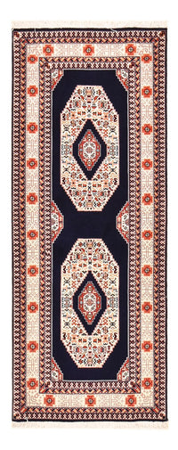 Biegacz Dywan perski - Tabriz - Premium - 186 x 72 cm - ciemnoniebieski