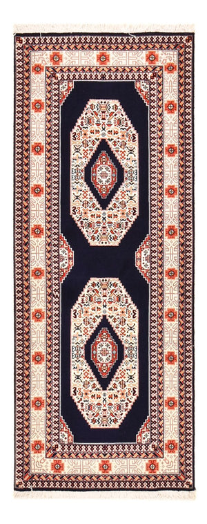 Biegacz Dywan perski - Tabriz - Premium - 186 x 72 cm - ciemnoniebieski