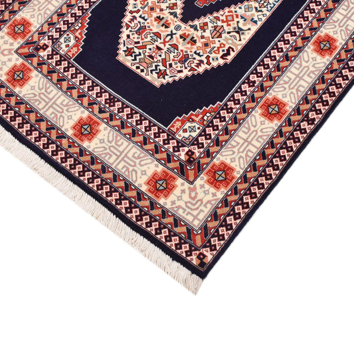 Biegacz Dywan perski - Tabriz - Premium - 186 x 72 cm - ciemnoniebieski