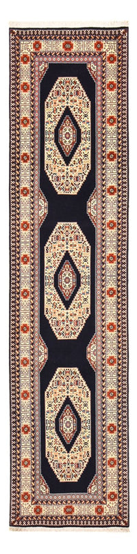 Biegacz Dywan perski - Tabriz - Premium - 300 x 73 cm - ciemnoniebieski