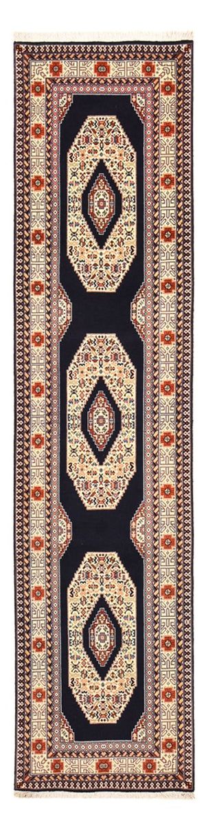 Biegacz Dywan perski - Tabriz - Premium - 300 x 73 cm - ciemnoniebieski
