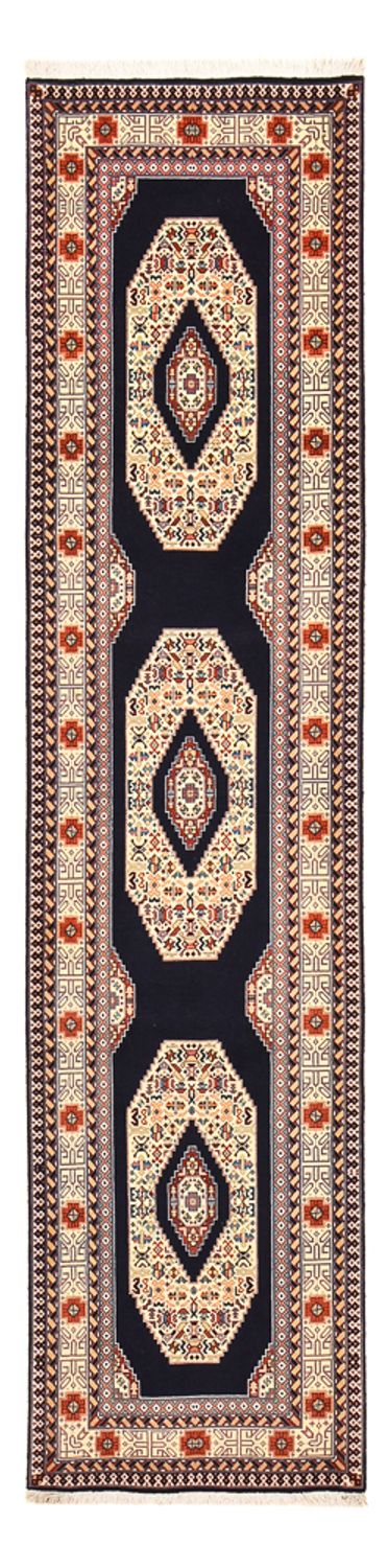 Biegacz Dywan perski - Tabriz - Premium - 300 x 73 cm - ciemnoniebieski