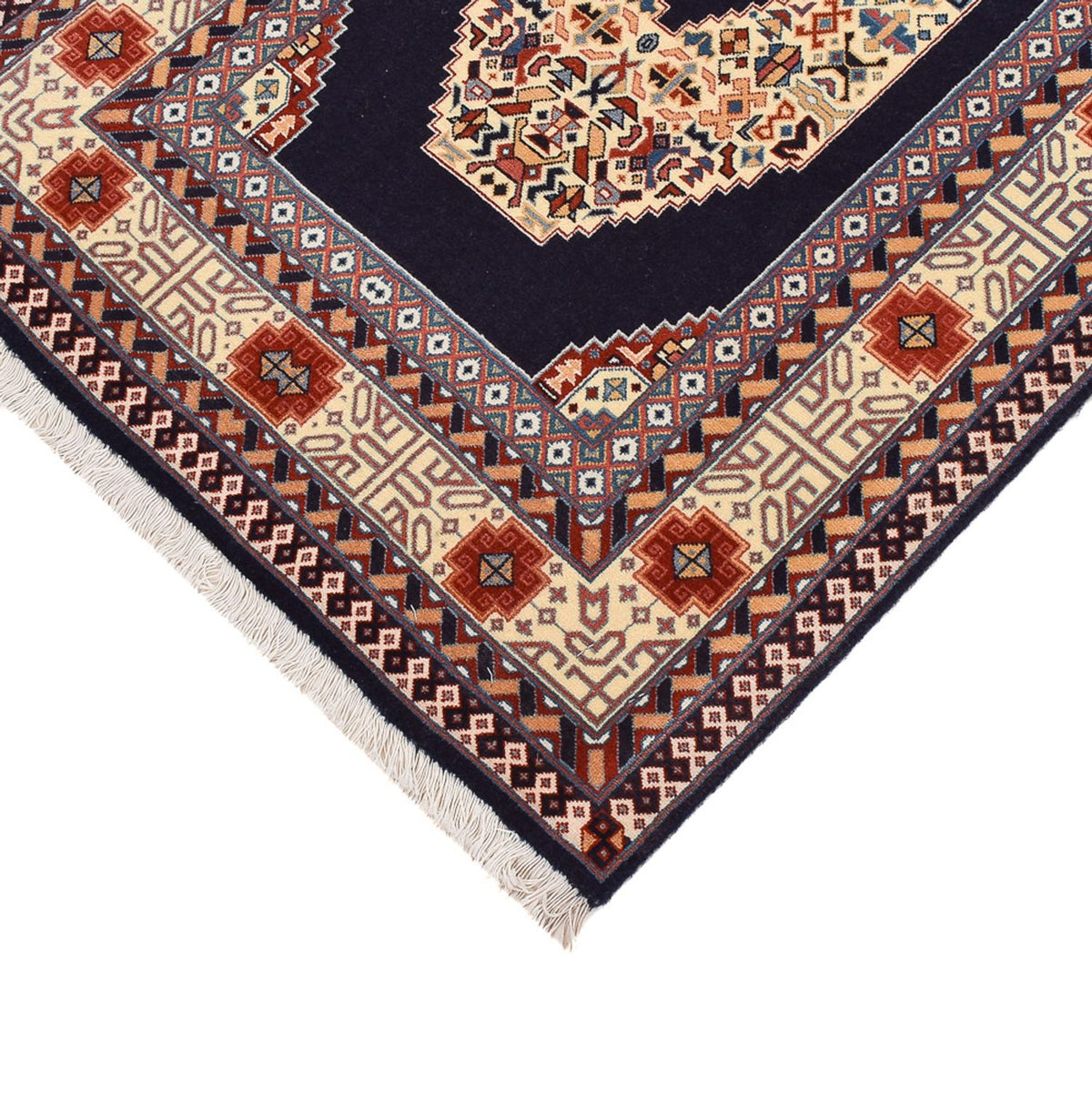 Biegacz Dywan perski - Tabriz - Premium - 300 x 73 cm - ciemnoniebieski