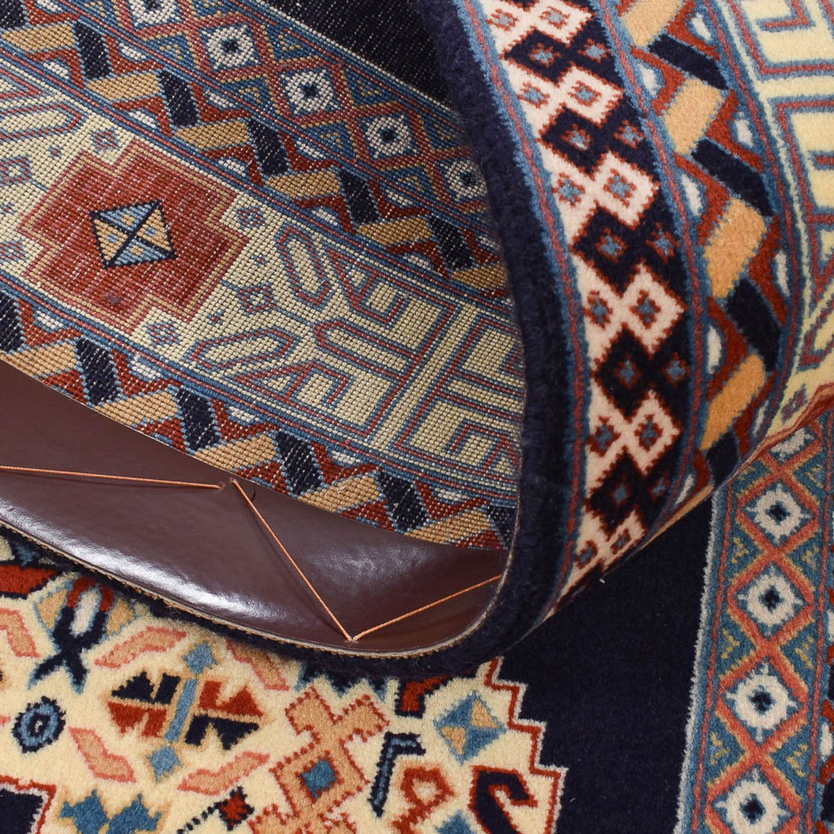 Biegacz Dywan perski - Tabriz - Premium - 300 x 73 cm - ciemnoniebieski