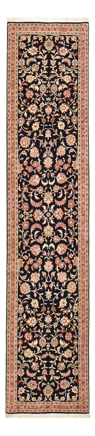 Biegacz Dywan perski - Tabriz - Premium - 300 x 66 cm - ciemnoniebieski