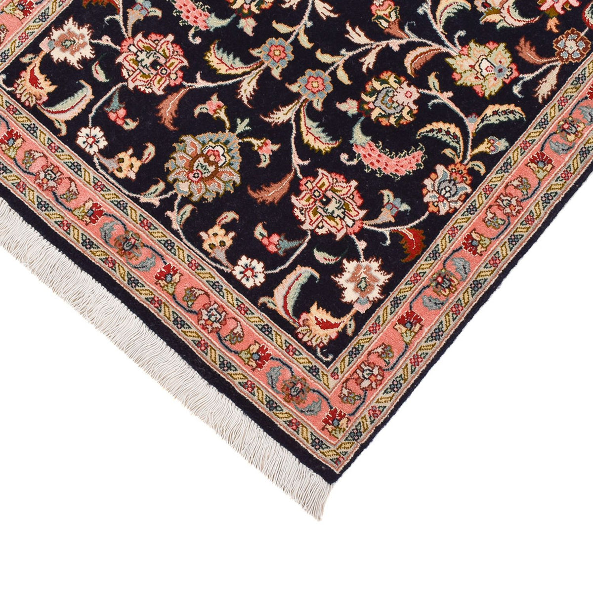 Biegacz Dywan perski - Tabriz - Premium - 300 x 66 cm - ciemnoniebieski