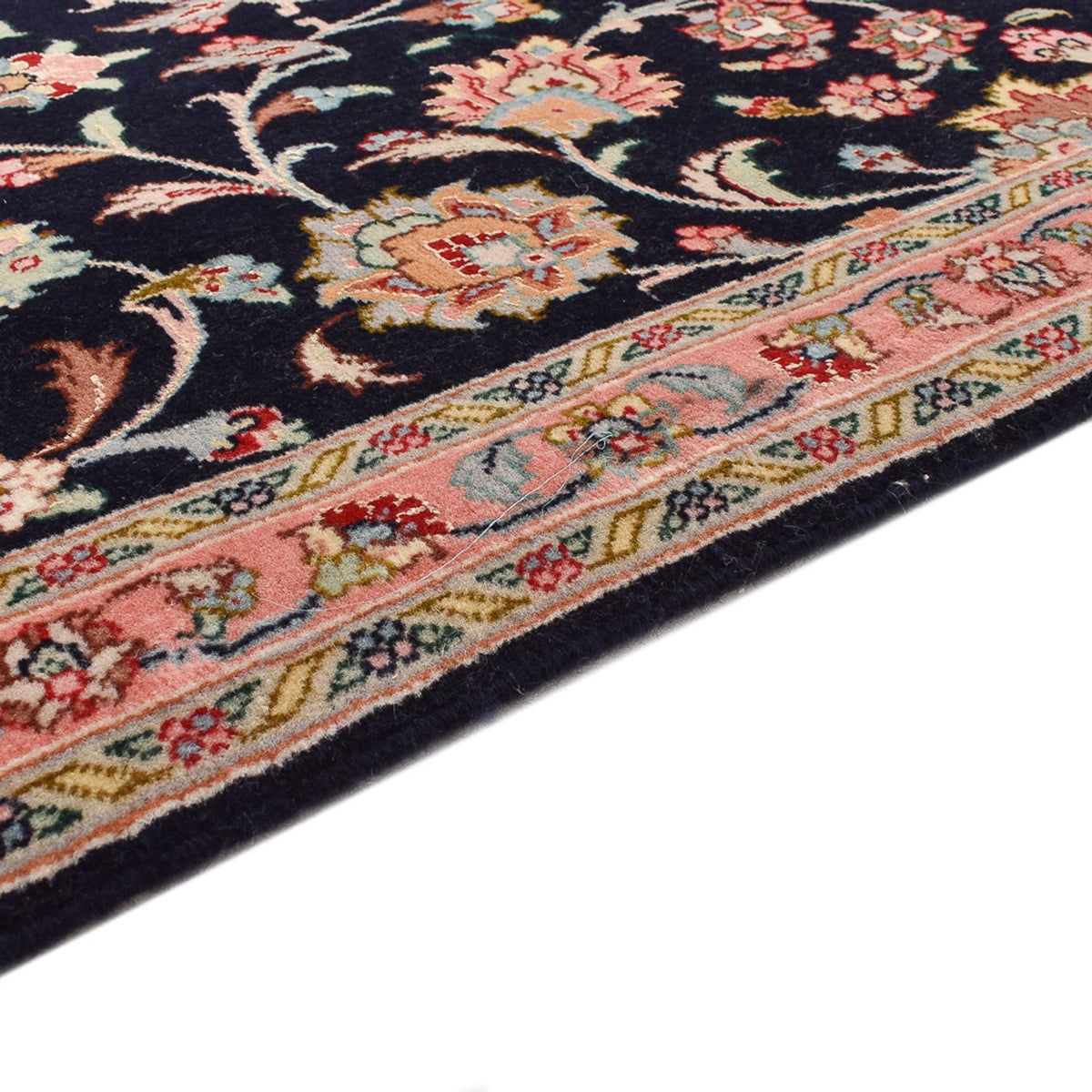 Biegacz Dywan perski - Tabriz - Premium - 300 x 66 cm - ciemnoniebieski