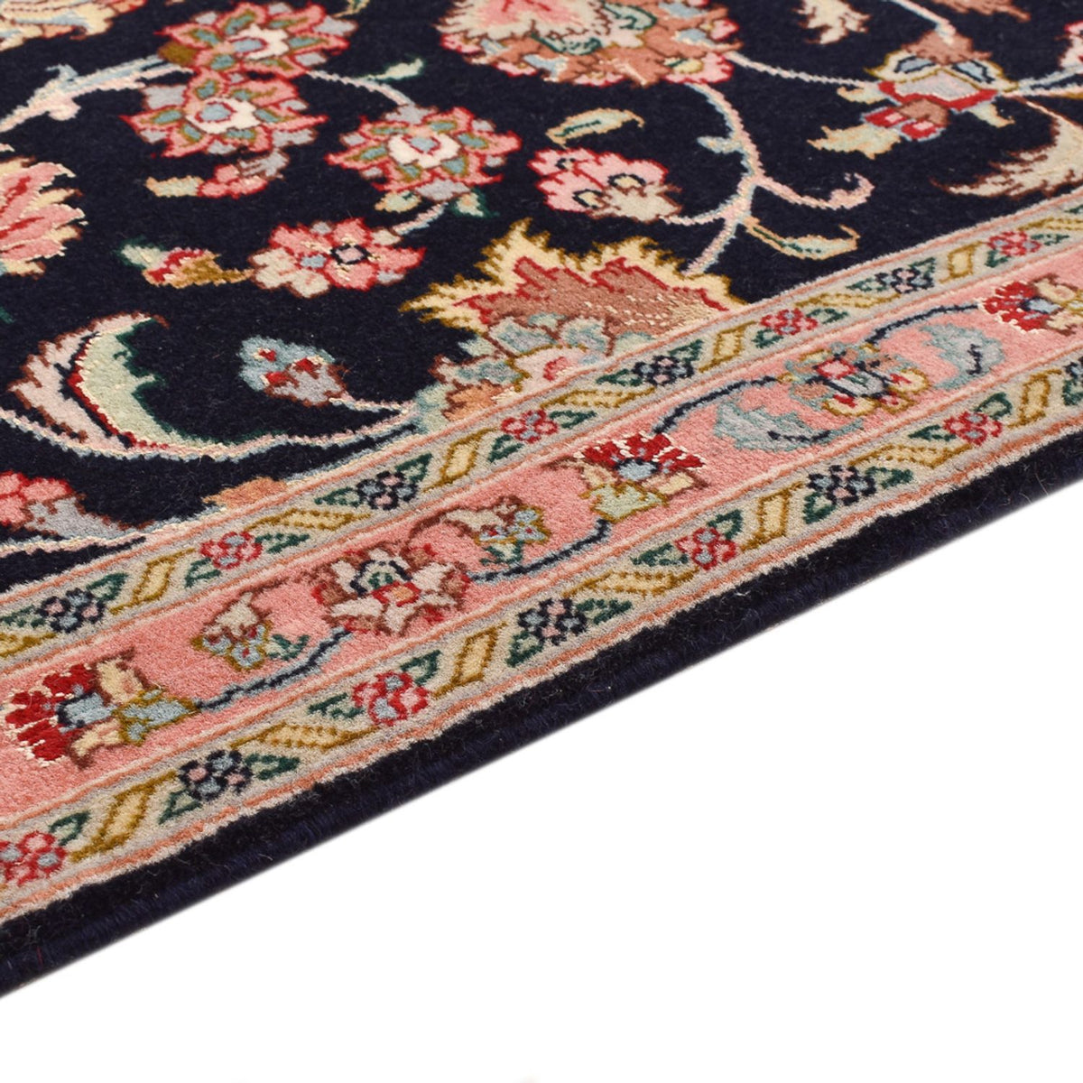 Biegacz Dywan perski - Tabriz - Premium - 300 x 67 cm - ciemnoniebieski