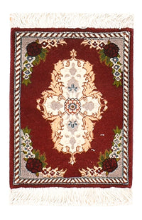 Dywan perski - Tabriz - Premium - 40 x 30 cm - ciemna czerwień