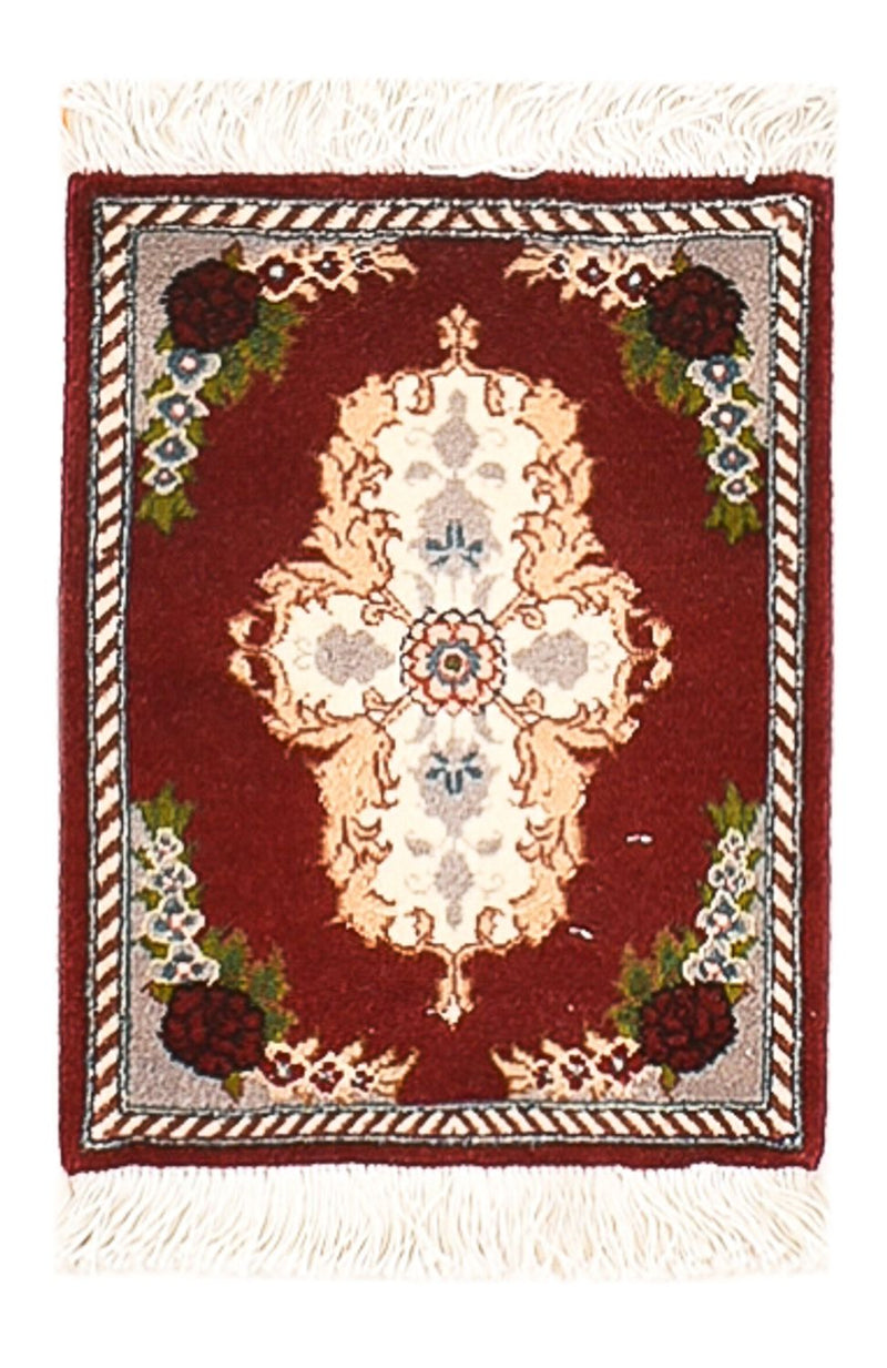Dywan perski - Tabriz - Premium - 40 x 30 cm - ciemna czerwień