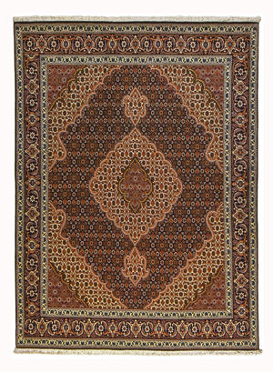 Dywan perski - Tabriz - Królewski - 202 x 152 cm - brązowy