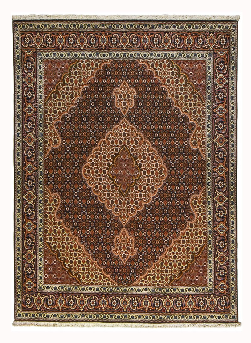 Dywan perski - Tabriz - Królewski - 202 x 152 cm - brązowy