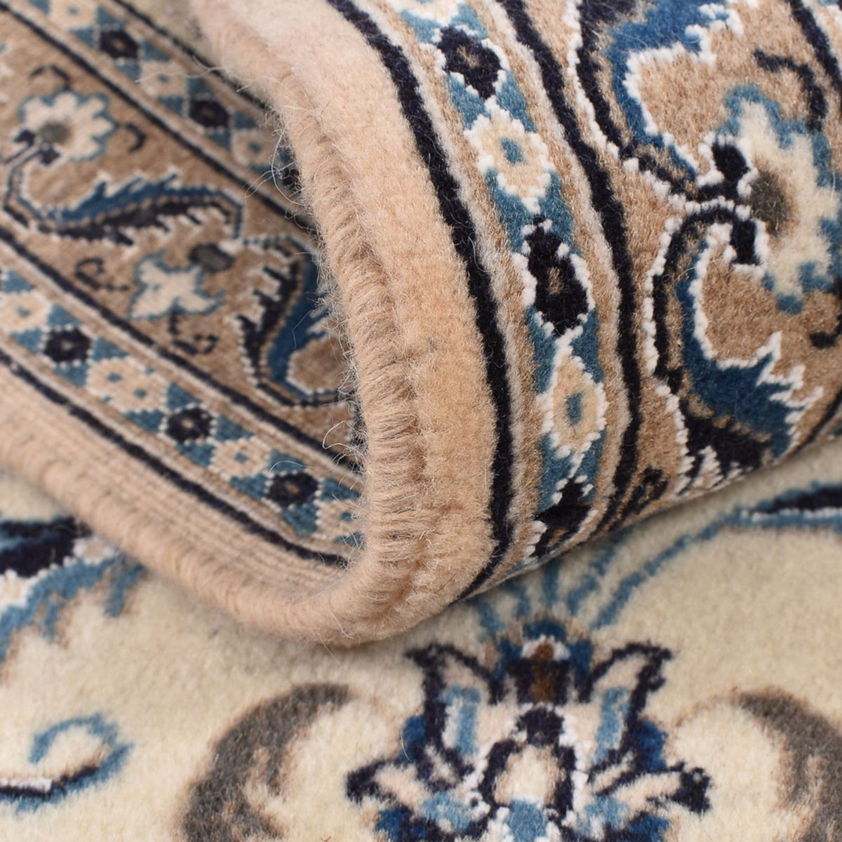 Biegacz Dywan perski - Nain - Królewski - 196 x 61 cm - kremowy