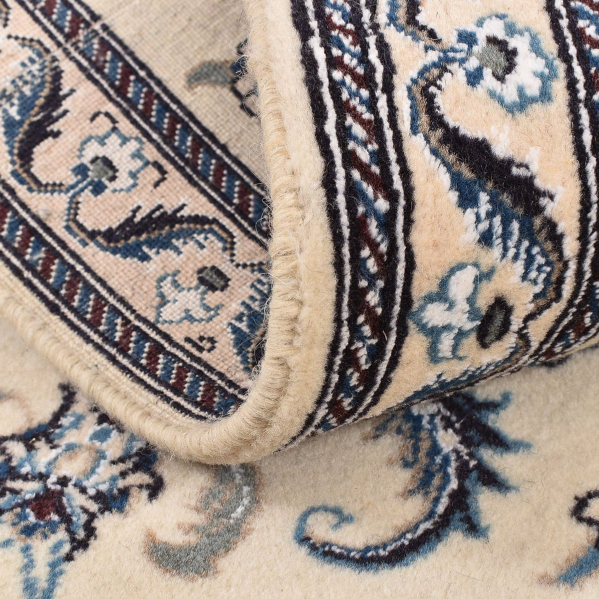 Biegacz Dywan perski - Nain - Królewski - 202 x 63 cm - kremowy